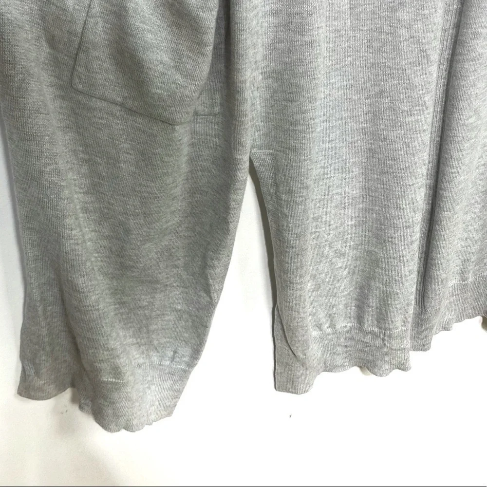 Abound Solid Knit Open Front Long Sleeves Longline Cardigan In Grey Size L NWT